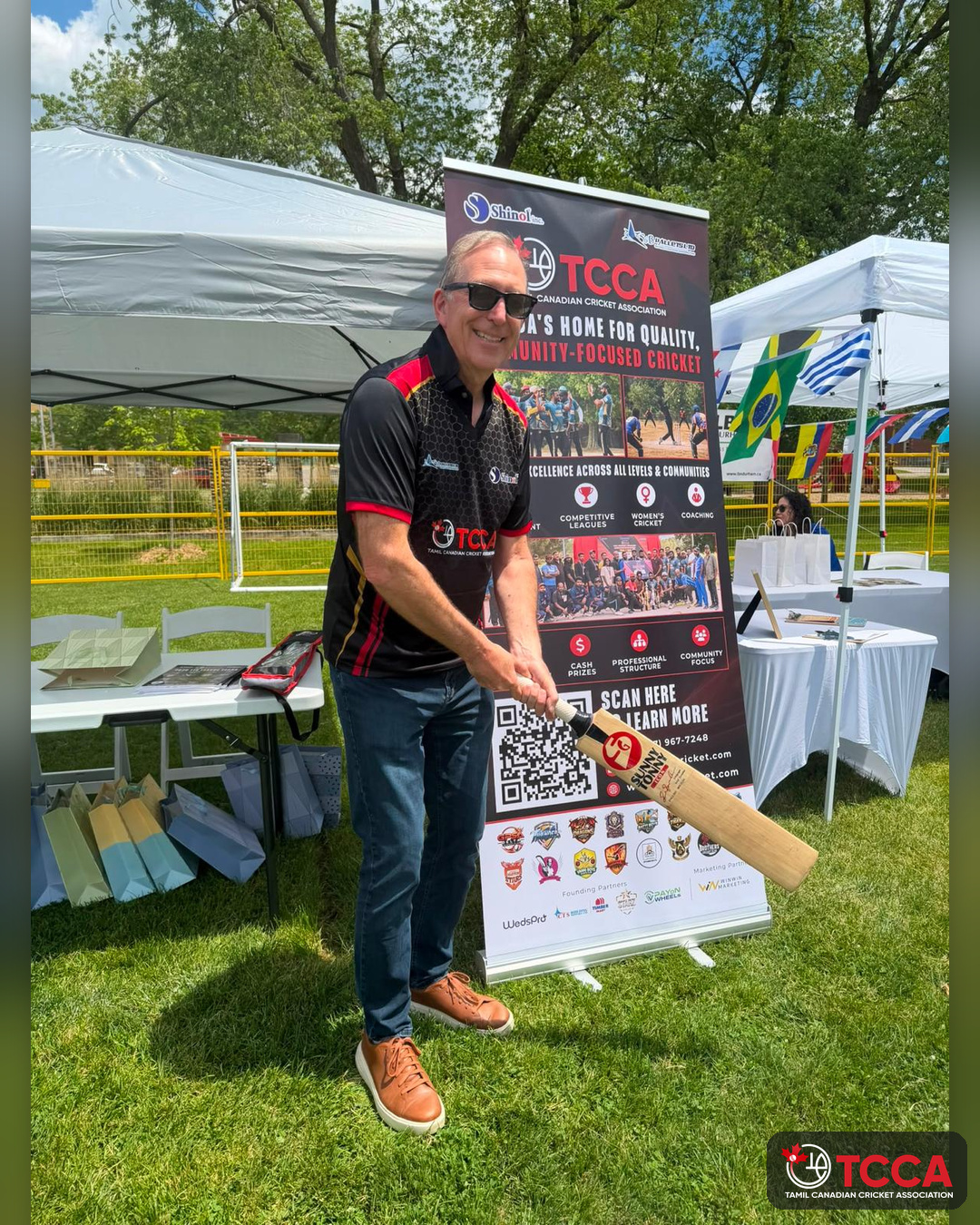 Sponsored cricket match day